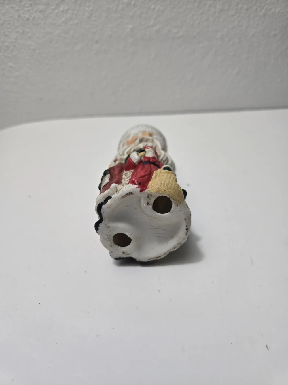 Vintage-Style Red and White Santa Candle Holder - Home Accents